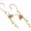 Indian Traditional Earring Peal With Yellow Drop Exclusive Fashion Ear Cuff