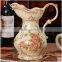 Hand Painting Ceramic Porcelain Flower Vases European Style With Handle Quality Choice