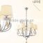 2015 New design elegant crystal chandelier with shades for interior