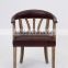 home furniture No Folded bonded leather armchair/Handcarved Solid wood armchair(CH-262-OAk,DT-978-OAK)