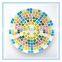 15-45cm Round Blue Color Mosaic Pattern hand painted glass ceramic decorative plate crafts