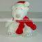 cute EN71 CE standard super soft scarf white plush polar bear