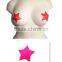 Cheap Price Self Adhesive Sexy Women Black Fabric Pasties Boobs Star Shape