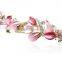 fashionable leaf shape alloy enamel crystal hair clip