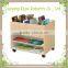 2016 newest design acrylic book cart with wheel library mobile book vehicles 3-layer book cart