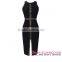 Gold Metal Embellished graceful Detail Black bandage dress factory