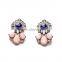Blue Crystal Pendant Earring Wholesale Fashion Waterdrop Resin Crystal Drop Earring