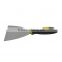 6'' Mirror Polished Stiff Stainless Steel Blade and Dual Color Soft Grip plastic handle Scraper putty knife Paint Tools