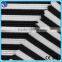 Classic design jacquard white and black stripe printed spandex polyester fabric