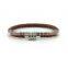 customizable diy magnetic leather bracelet Children's