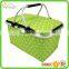 Wholesale New Household Products 100% Polyester 600D Fabric Collapsible Folding Market Tote Shopping Basket