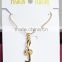 18k Gold plated and platina plated high notes necklace
