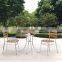 Outdoor using manchurian ash wood table and chair with aluminum frame