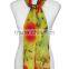 ladies long digital printed silk scarf