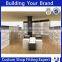 newest melamine store display in shopping mall offer installation