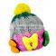 Wholesale Custom Colorful Acrylic Printing Crochet Kids Winter Hat