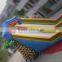 Coconut trees Double inflatable dry slide for amusement climbing mountain