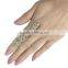 Lovely Women Rhinestone Full Finger Armor Joint Knuckle Hollow Out Ring