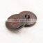 custom brown leather covered shank button