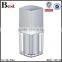 15/30/50ml square shape cosmetic bottle double wall luxury airless press lotion pump transparent surface