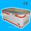 2014 AHT style Dual Glass commercial deep freezer commercial refrigerator curved freezer island freezer