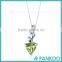 Sterling Silver Peridot Heart Shape Jewelry Set