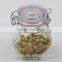 Glass Material Hermetic Jar With Glass Lid & Metal Clip & Silicon Ring
