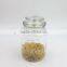 New Design Embossed Glass Canister Jar with Lid