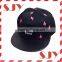 Floral Print Custom strapback hat with leather brim