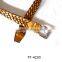 Wholesale yellow woman dress pu braided belt