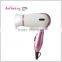 Foldable travel hair dryer with dual voltage 1000-1400W mini hair dryer
