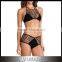Black Mesh High Neck Sexy Halter Top Bikini