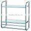 2 Tier metal perforated board wall towel bathroom rack Chrome