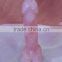 Natural rose quartz crystal sex toy penis carving for message wand