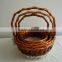 cotton cloth liner handmade willow basket for food or goods storage