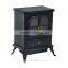 HomCom 17" 1500W Free Standing Electric Fireplace w/Timer and Remote - Black