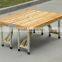 Outsunny Portable Folding Wooden Outdoor Camp Suitcase Picnic Table w/ 4 Seats