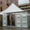 Pagoda tent with solid wall for event, warehouse