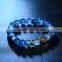 Latest design beads bangle jewelry natural ice tiger's-eye stone bracelet