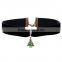 Fashion new black velvet clavicle jewelry Christmas bell pendant choker necklace
