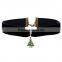 Luxury jewelry cheap wholesale amazon garland pendant necklace leather choker christmas