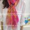 Fashion Silk Scarves Made in Vietnam, Colorful Woven Silk Scarf for Lady