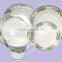 20pcs high quality round ceramic dinner sets with flower printing