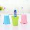 J352 Colorful plastic cup fashion portable couples mug plastic tooth brush cup