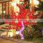 Home garden decorative 150cm Height outdoor artificial pink with red flashing LED solar lighted up trees EDS06 1414