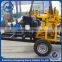 Trailer mounted type wheel portable 160m water well drilling rig