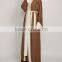 Asian Clothing Oem Women Latest Burqa Designs Pictures Pop up Buttons Caramel Open Jacket Abaya 2017