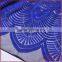 Blue fashion nylon big pattern tulle embroidery mesh swiss lace fabric
