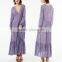 New Style Long Sleeve Chiffon Flirty V Neck Frock Design Maxi Dress Sexy Necked Women Picture HSd5175