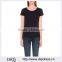 Wholesale Women Scoop Neck Short Sleeves Straight Hem Linen Blend T-shirt(DQE0133T)